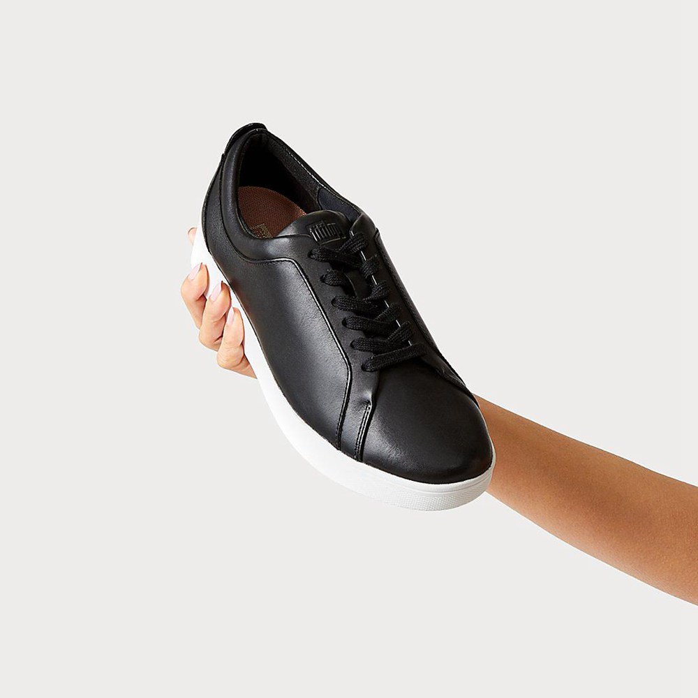 Fitflop Womens Sneakers - Rally Leather - Black - 083-KCFLTD